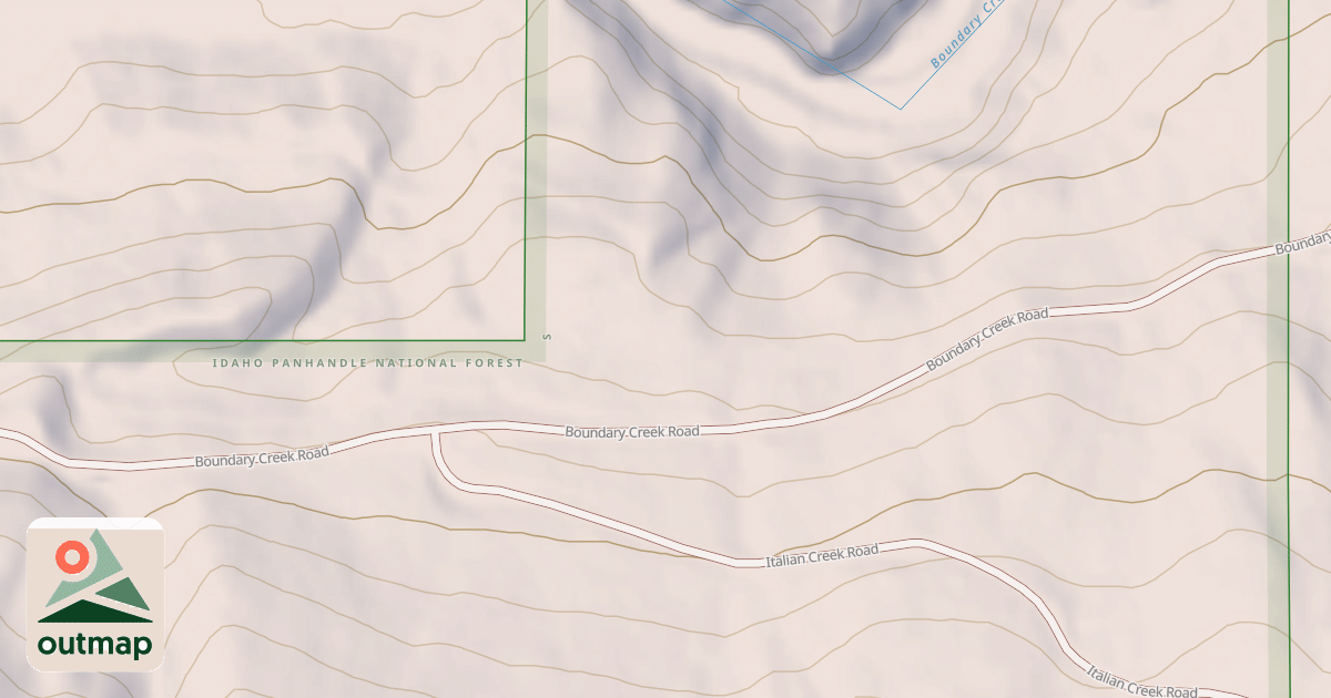 Map of BOUNDARY CREEK