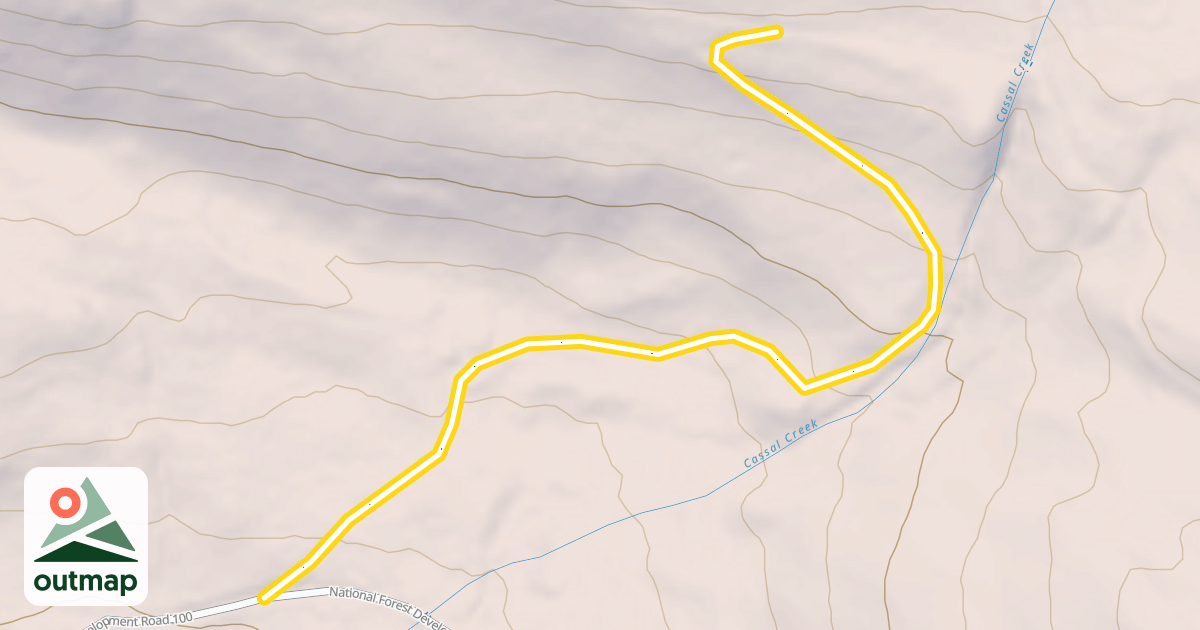 Map of National Forest Development Road 110