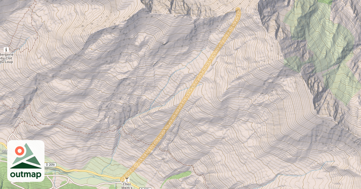 Map of Col du Fond de Peynin — Pont de Lariane