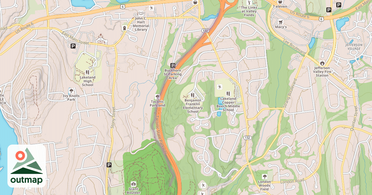 Map of G Trail - and Yorktown Trailway