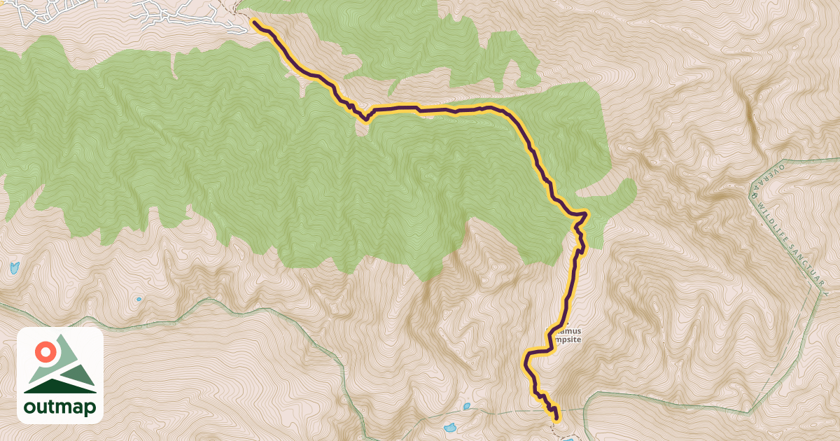Map of yamhar sanamus pass trail