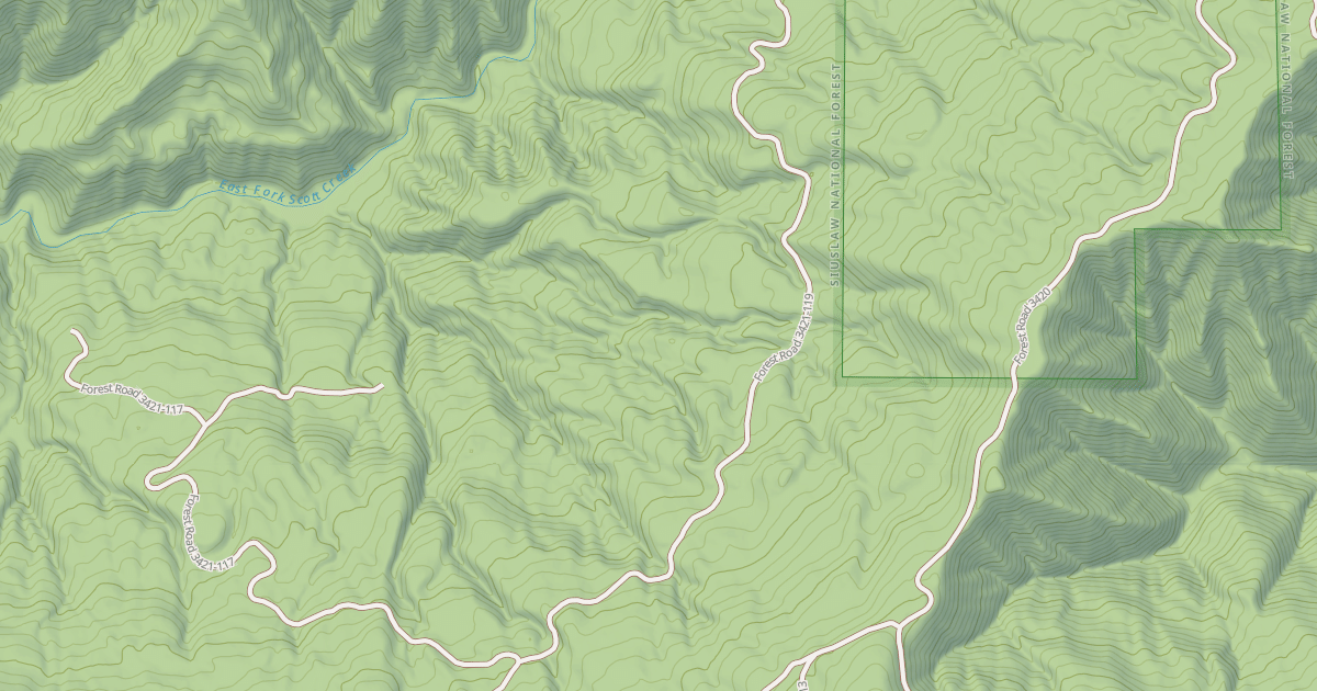 Map preview of USFS National Forest System Roads {25DC71FB-3147-4897-B9FE-0C6F6CA3320E}