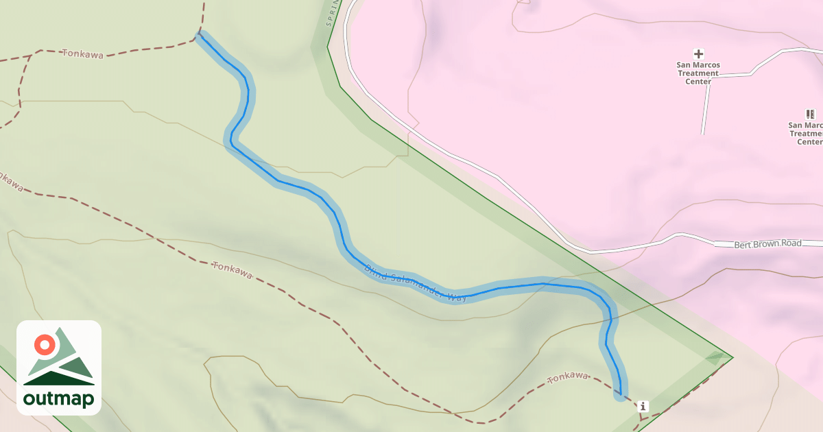 Map of Blind Salamander Way
