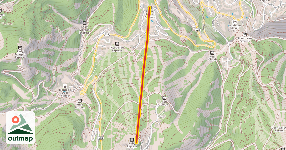 Map of Silver Strike Express