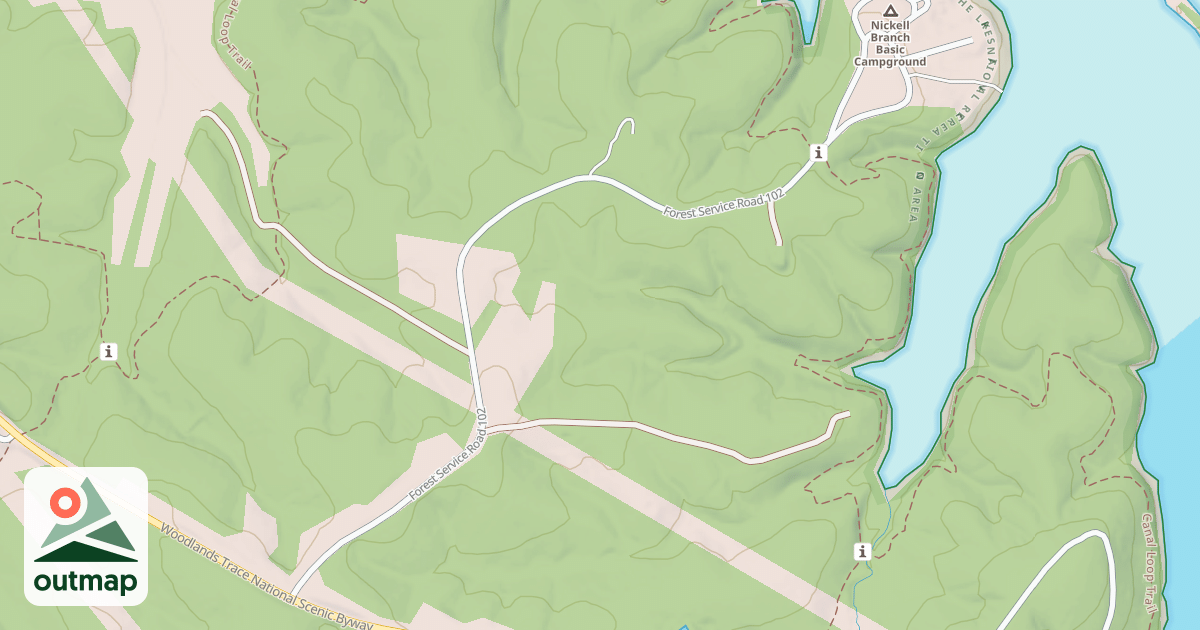 Map of NICKELL BRANCH ROAD