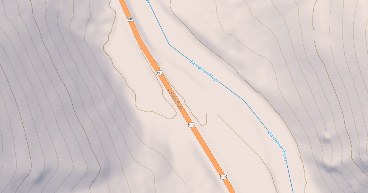 Map preview of GALLATIN RIVER ACCESS MP 37.9