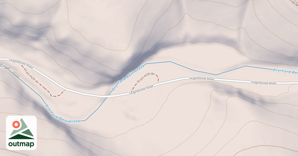 Map of DRY FORK DISPERSED B