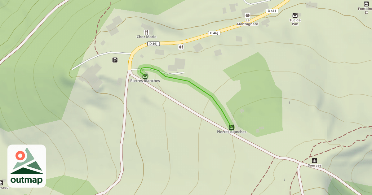 Map of Pierres Blanches