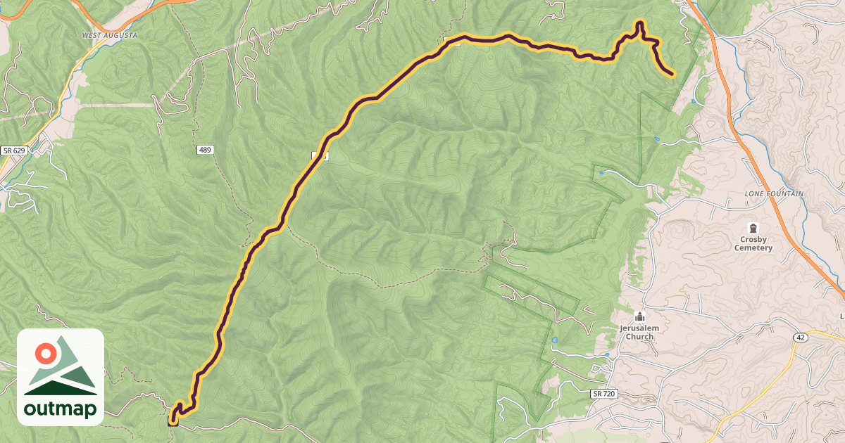 Map of Crawford Mountain Trail