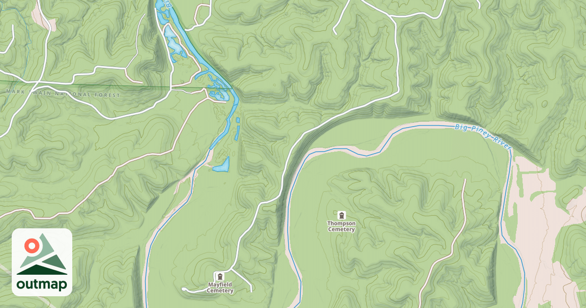 Map of MAYFIELD CEMETERY