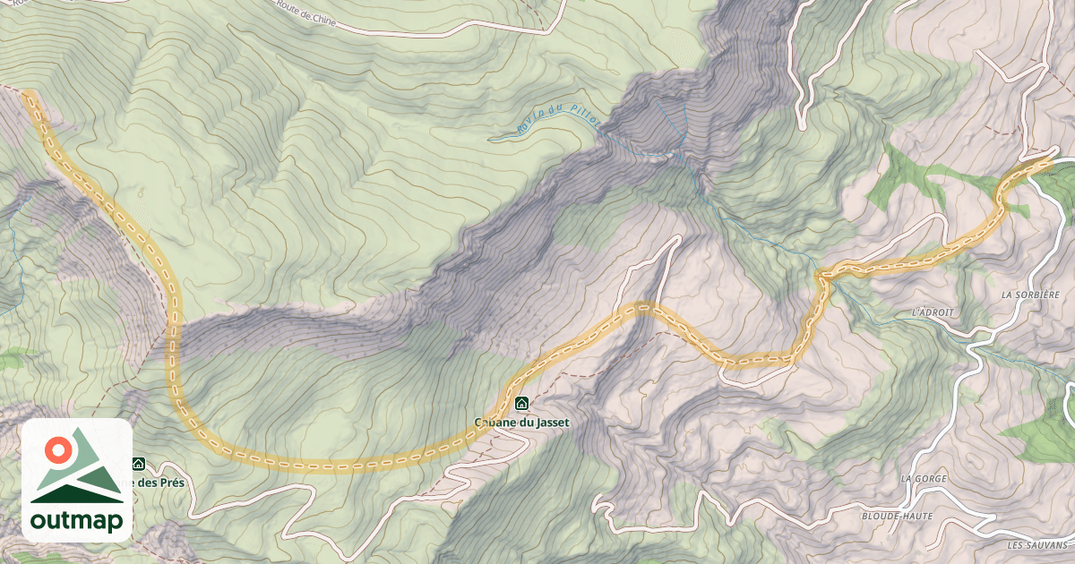Map of Sommet de Chine — Le Forest