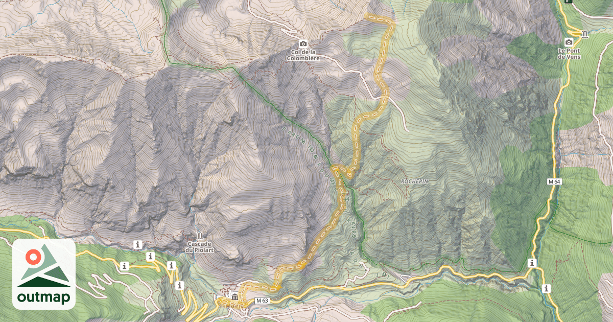 Map of Tête de Vinaigre — Saint-Dalmas-le-Selvage
