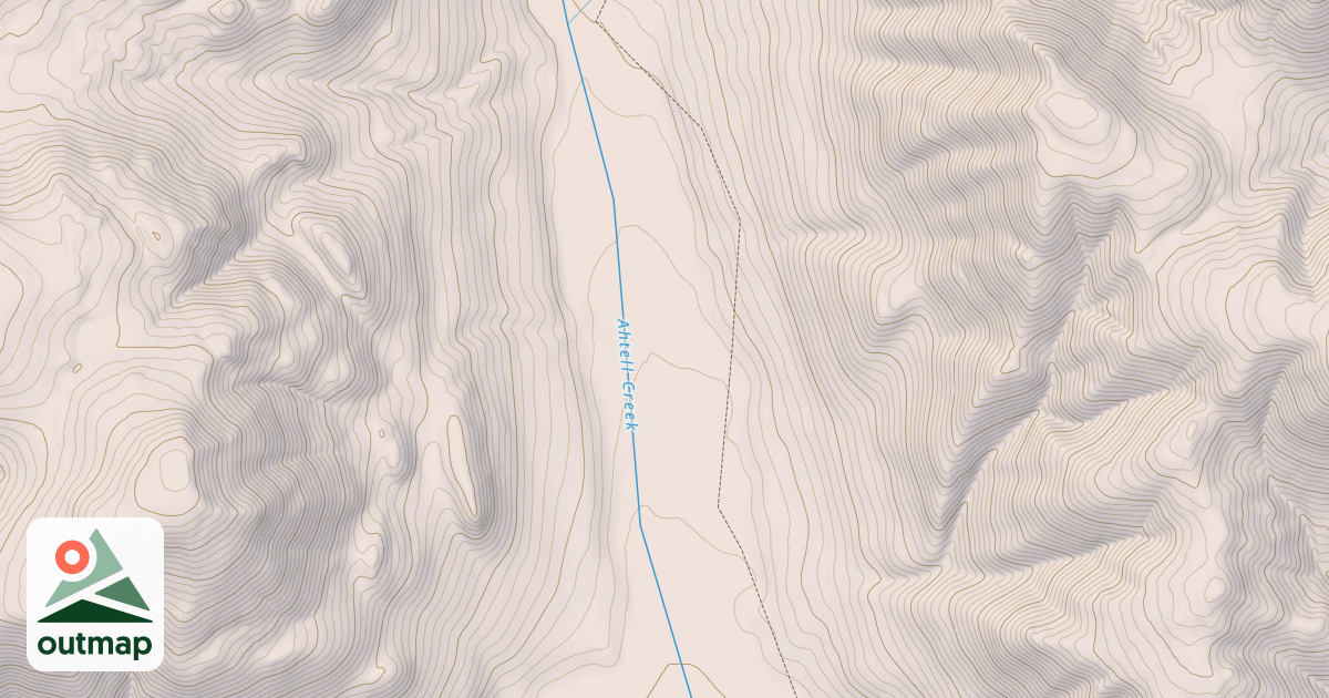 Map of Ahtell Creek
