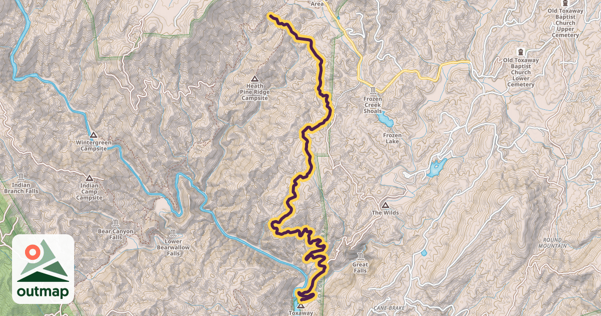 Map of Canebrake Trail