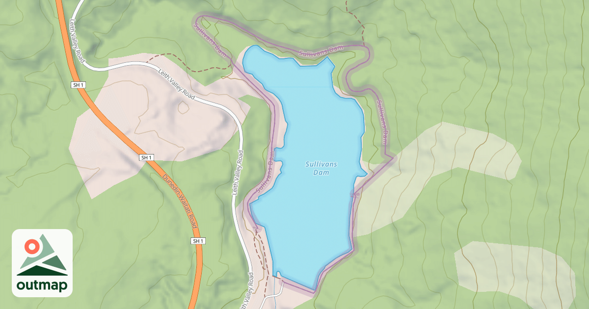 Map of Sullivans Dam