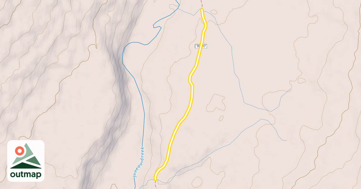 Map of Resurrection Pass Trail