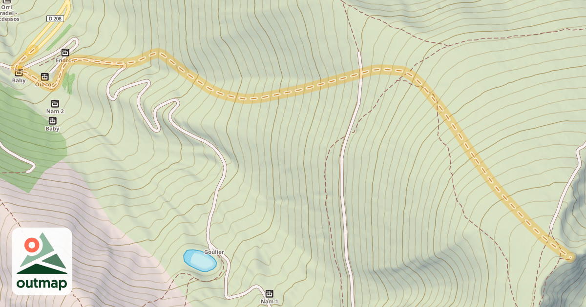 Map of Pic du Garbié de Brésoul — Goulier Neige