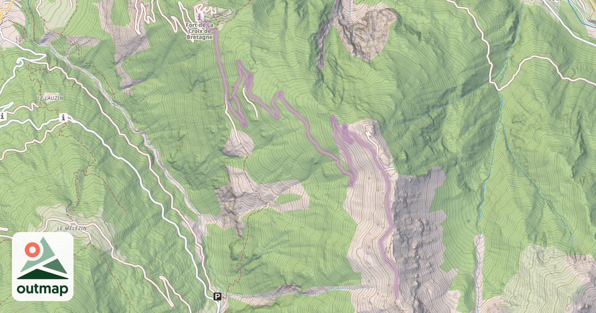 Map of Piste de la Grande-Maye