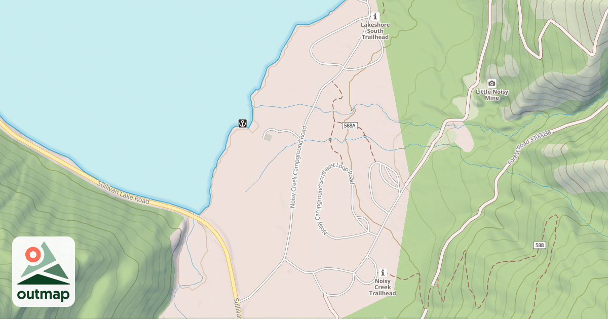 Map of NOISY CREEK CAMPGROUND