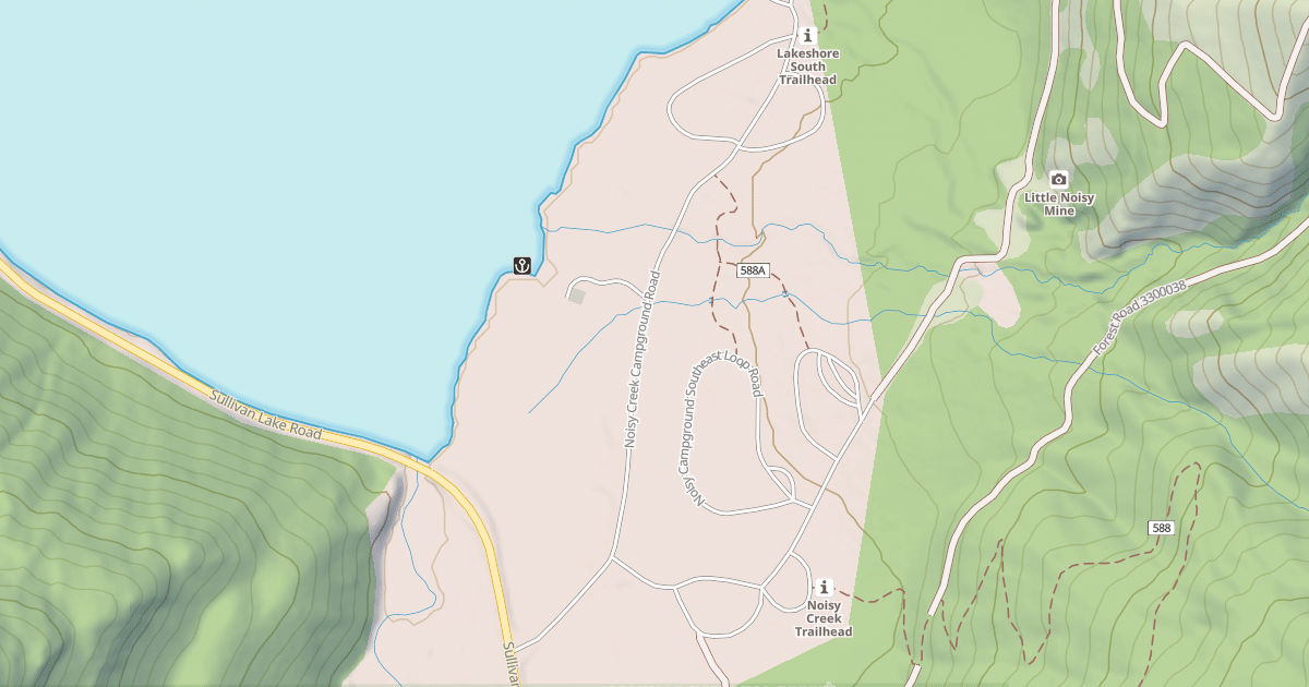 Map preview of NOISY CREEK CAMPGROUND