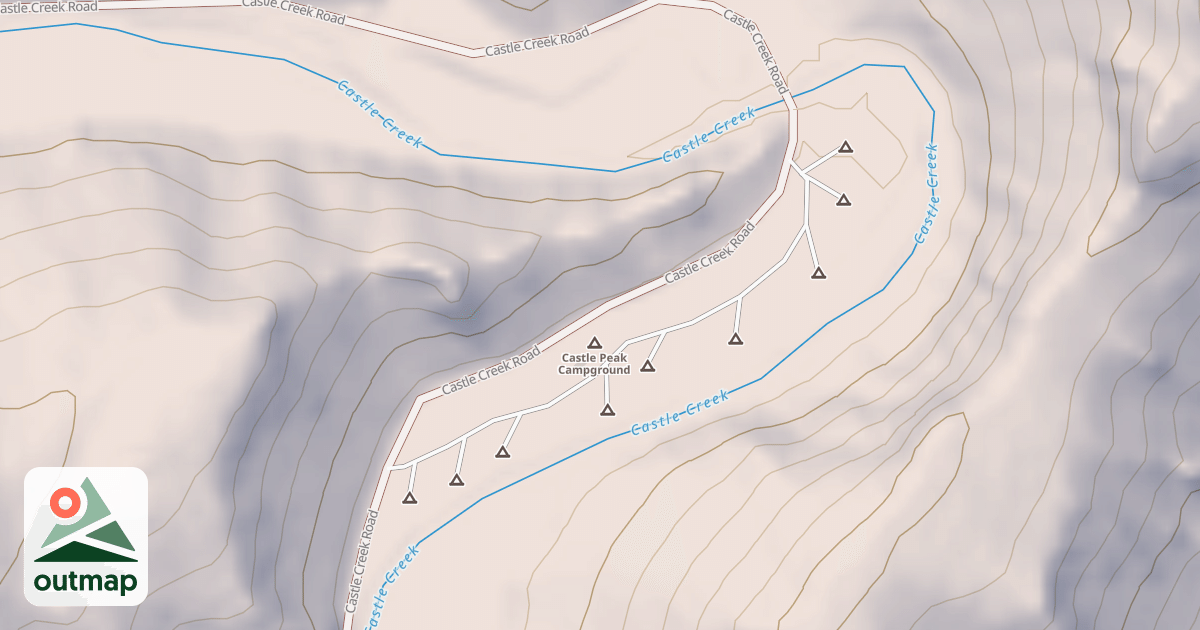 Map of CASTLE PEAK CG