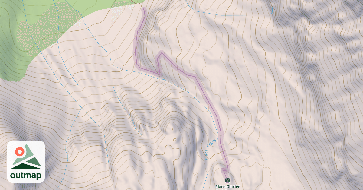 Map of Place Glacier Trail
