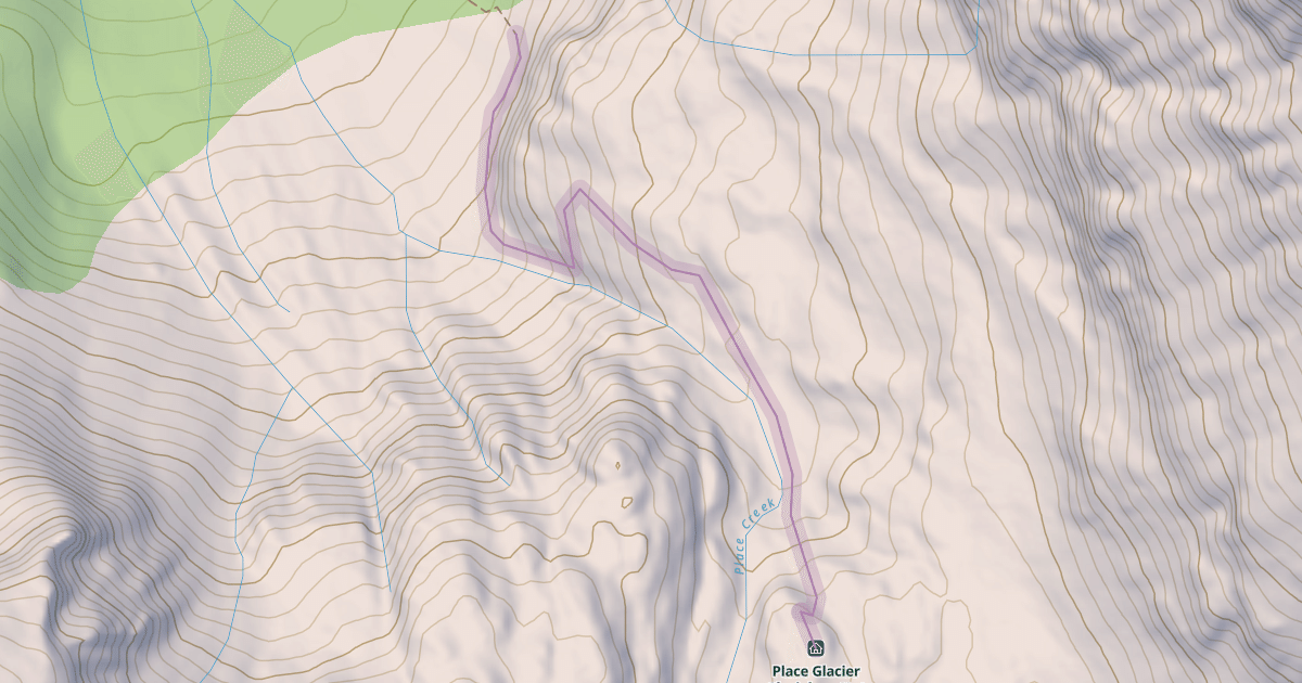 Map preview of Place Glacier Trail