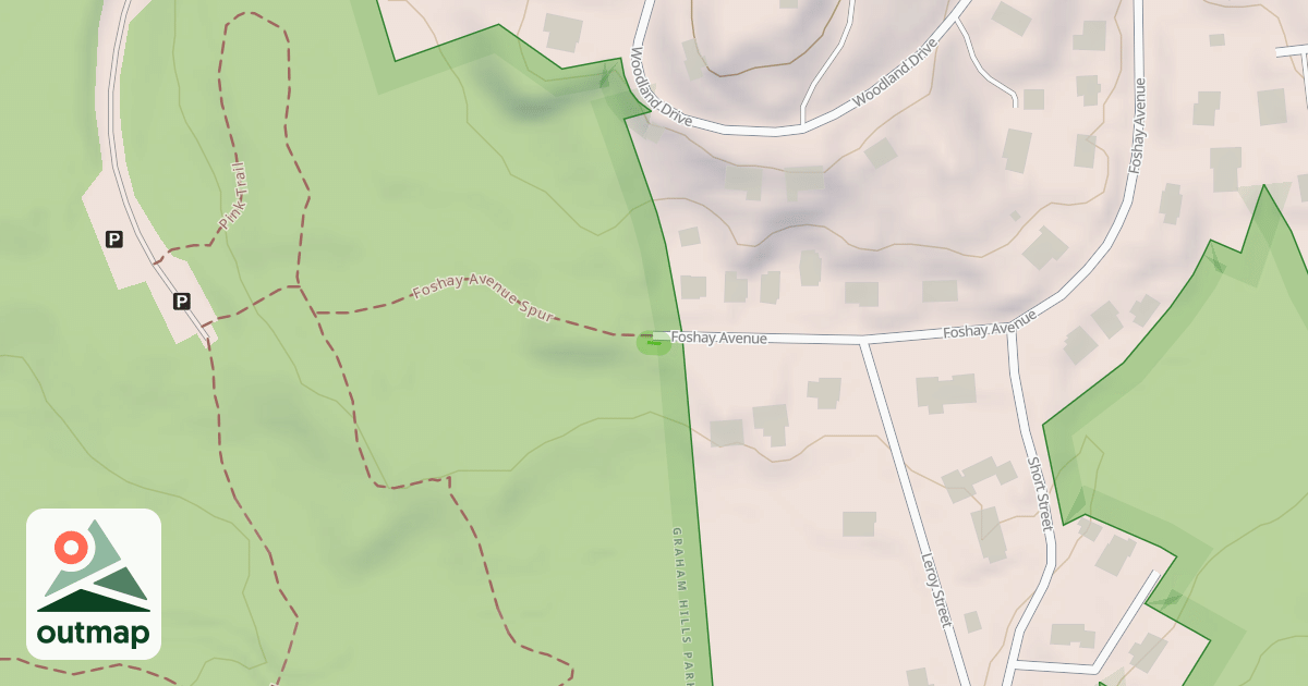 Map of Pink Trail (Foshay Ave. Spur)