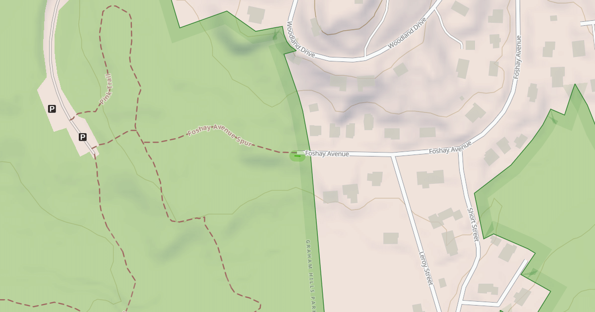Map preview of Pink Trail (Foshay Ave. Spur)