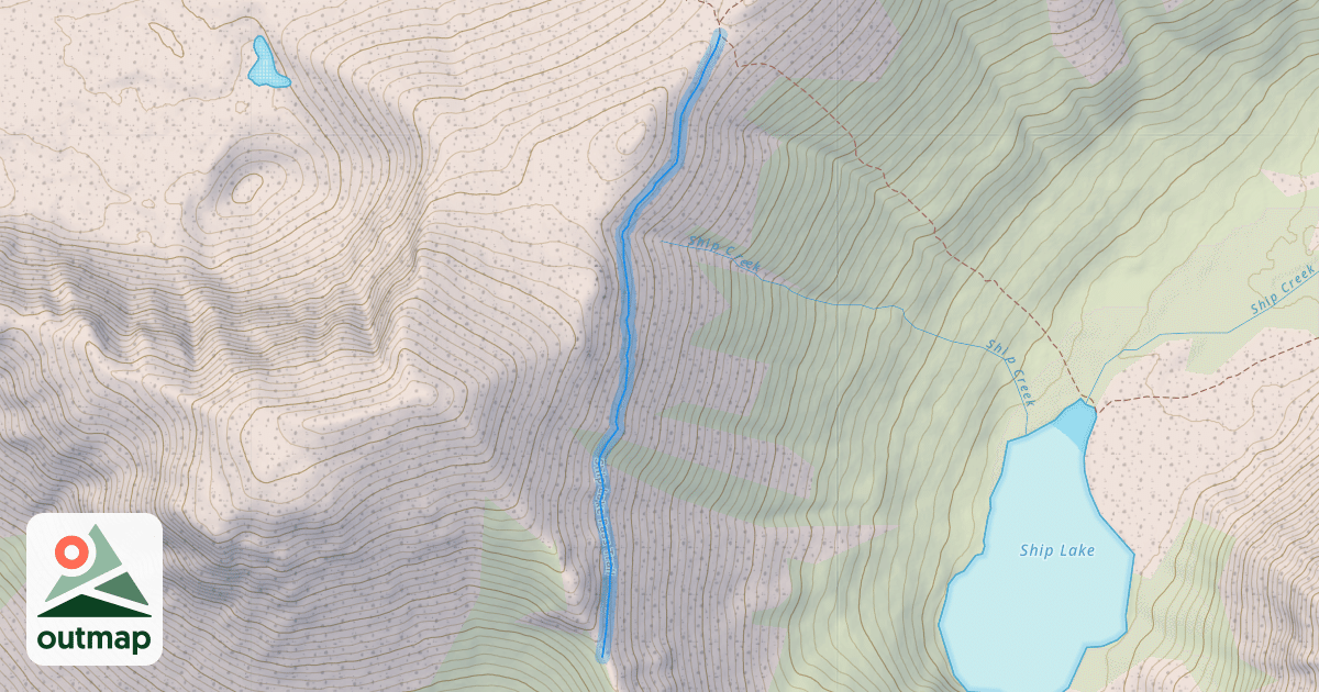 Map of Ship Lake Pass Trail