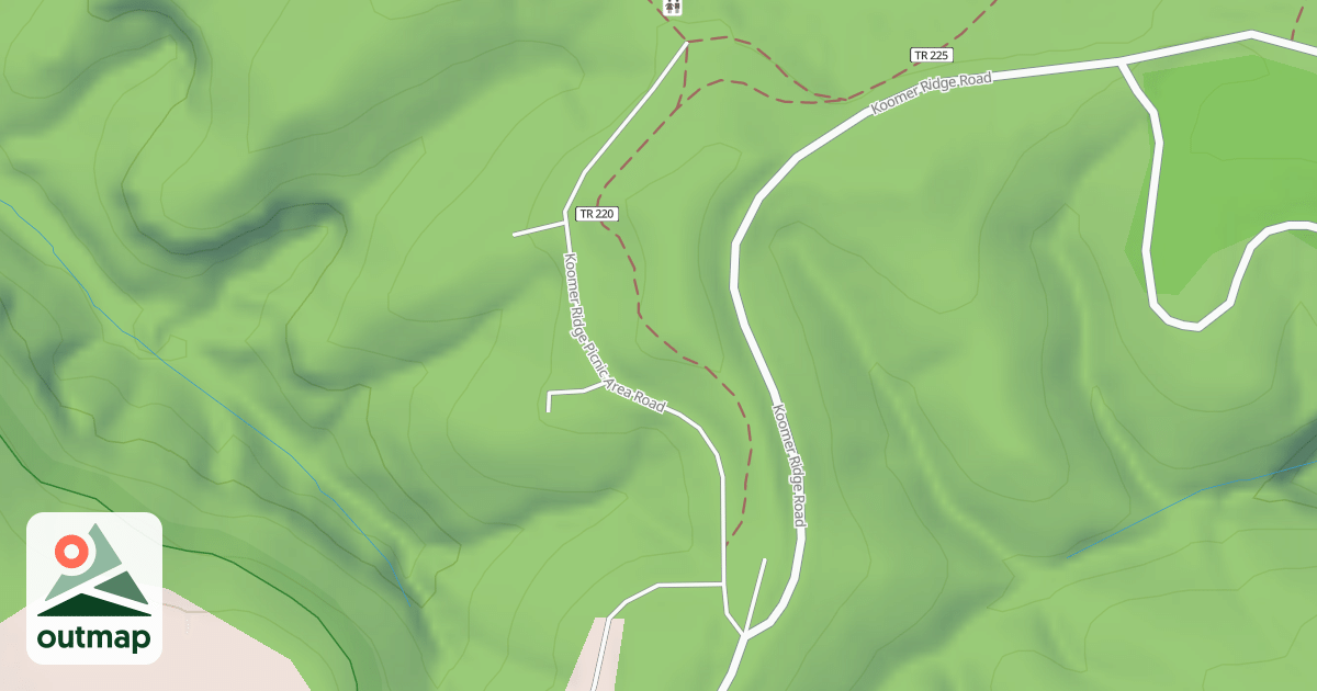 Map of KOOMER RIDGE