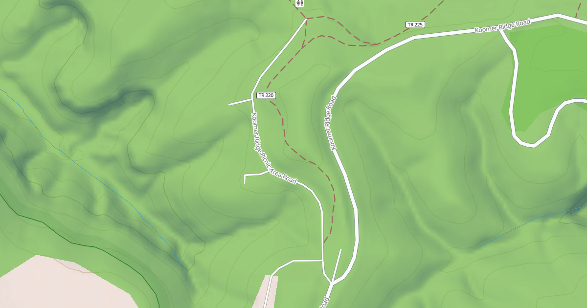 Map preview of KOOMER RIDGE