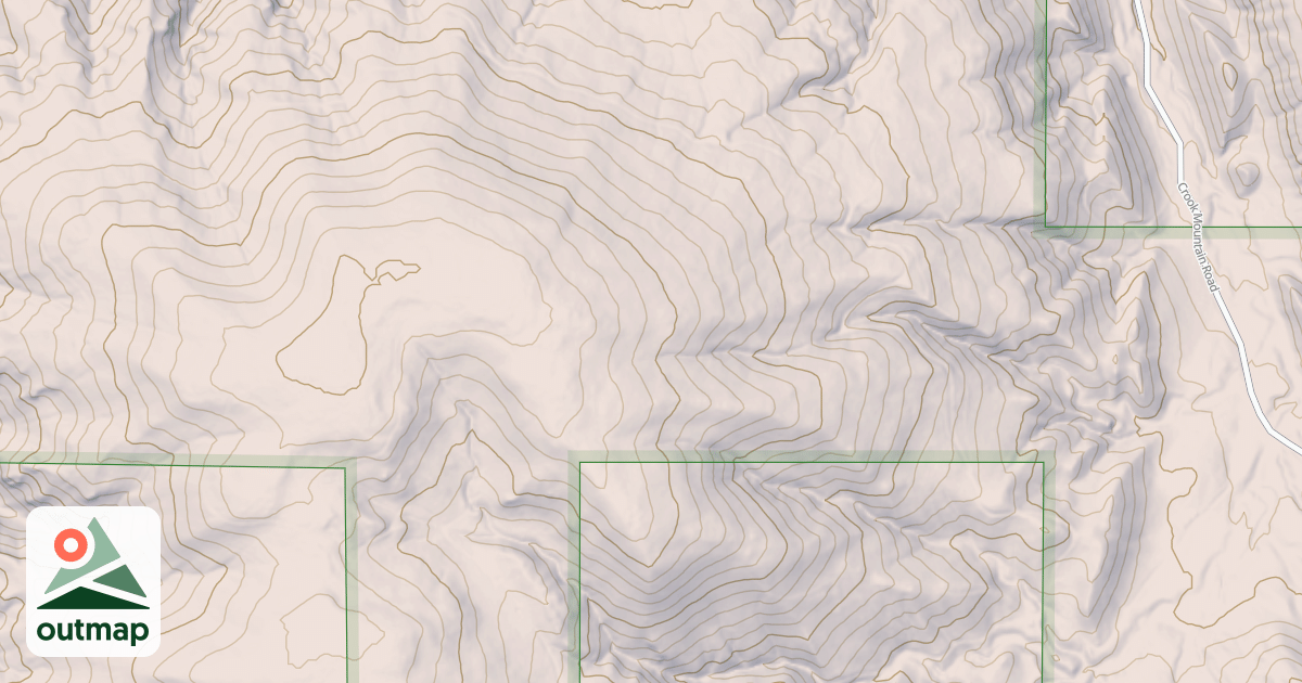 Map of CROOK MTN BR 1A