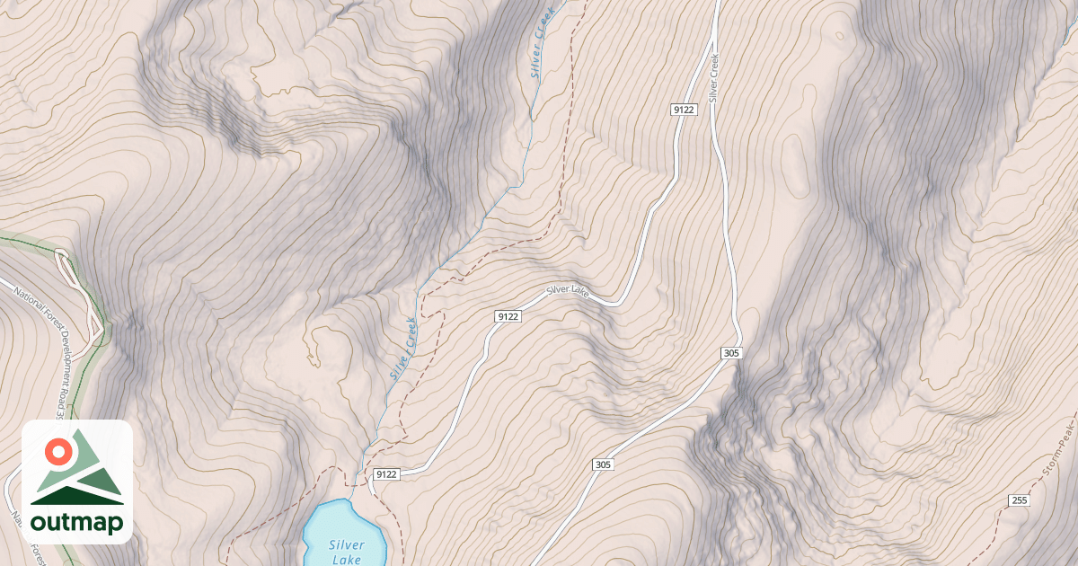 Map of Silver/dominion Creek Cutoff
