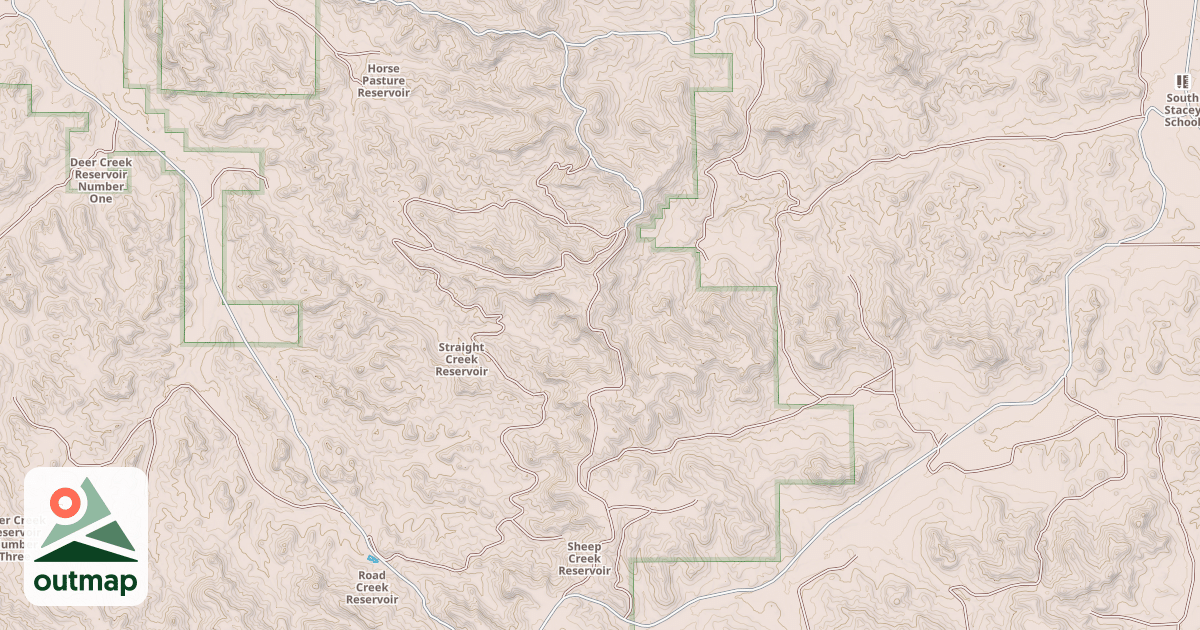 Map of BEAVER PUMPKIN DIVIDE