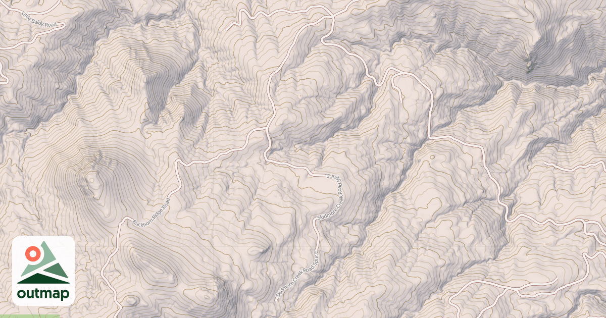 Map of SKIDMORE CREEK SPUR E