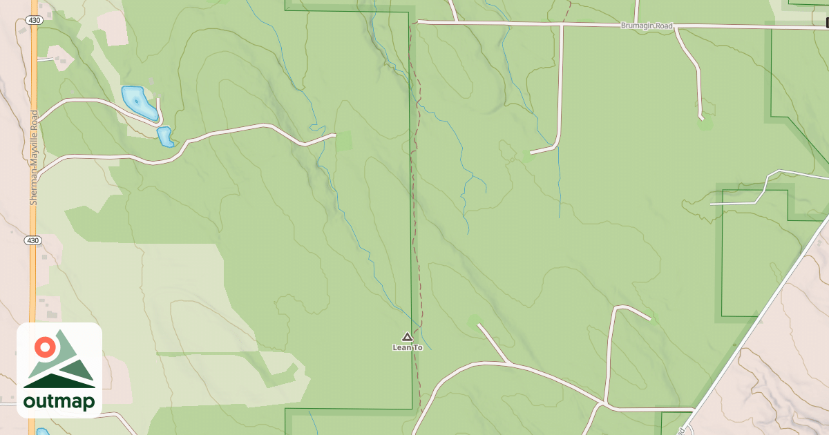 Map of Fred J Cusimano Westside Overland Trail