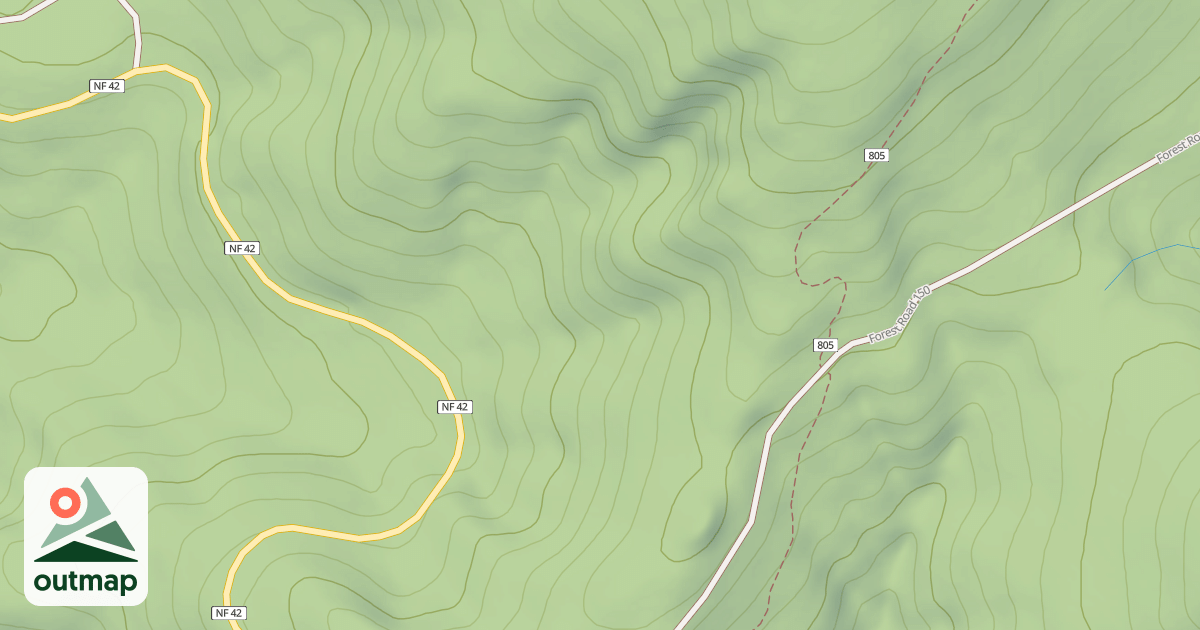 Map of USFS Motor Vehicle Use Map Roads {6AA5ACF0-7430-4B9B-9246-A6FDEE09200F}