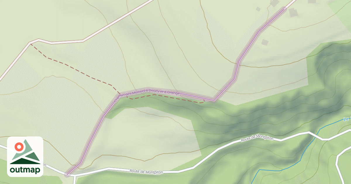 Map of Chemin des Molliets à Doucy et à Orange