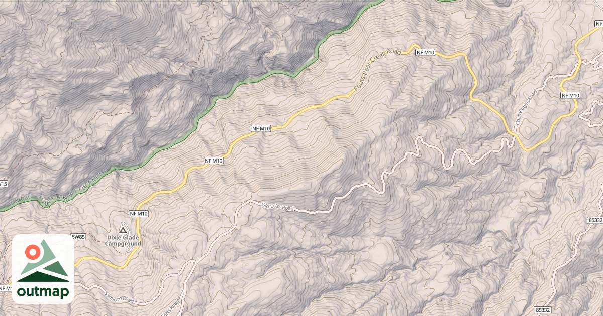 Map of FOUTS-BEAR CREEK