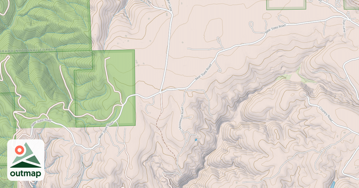 Map of BEAR STATE ROAD