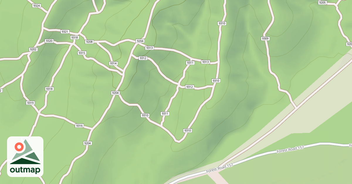 Map of USFS Motor Vehicle Use Map Trails 19390
