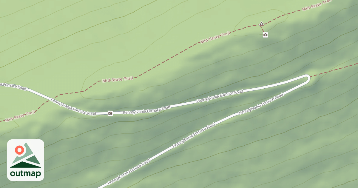 Map of Rothrock State Forest Seven Mountains Snowmobile Trails