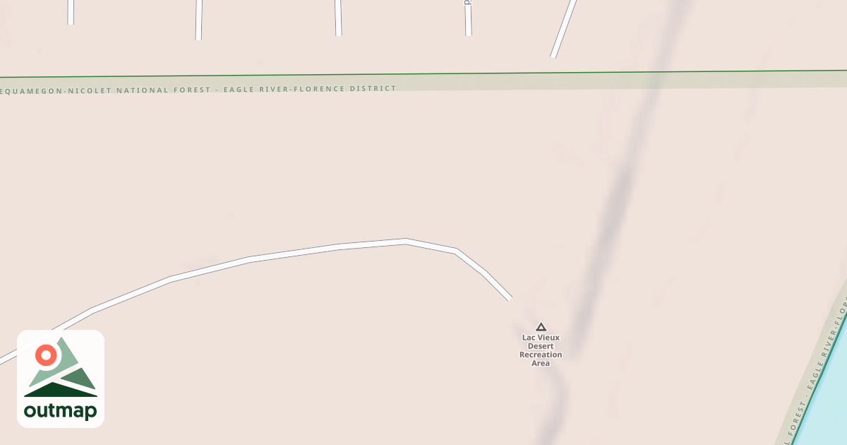 Map of LAC VIEUX DESERT CG LOOP 2