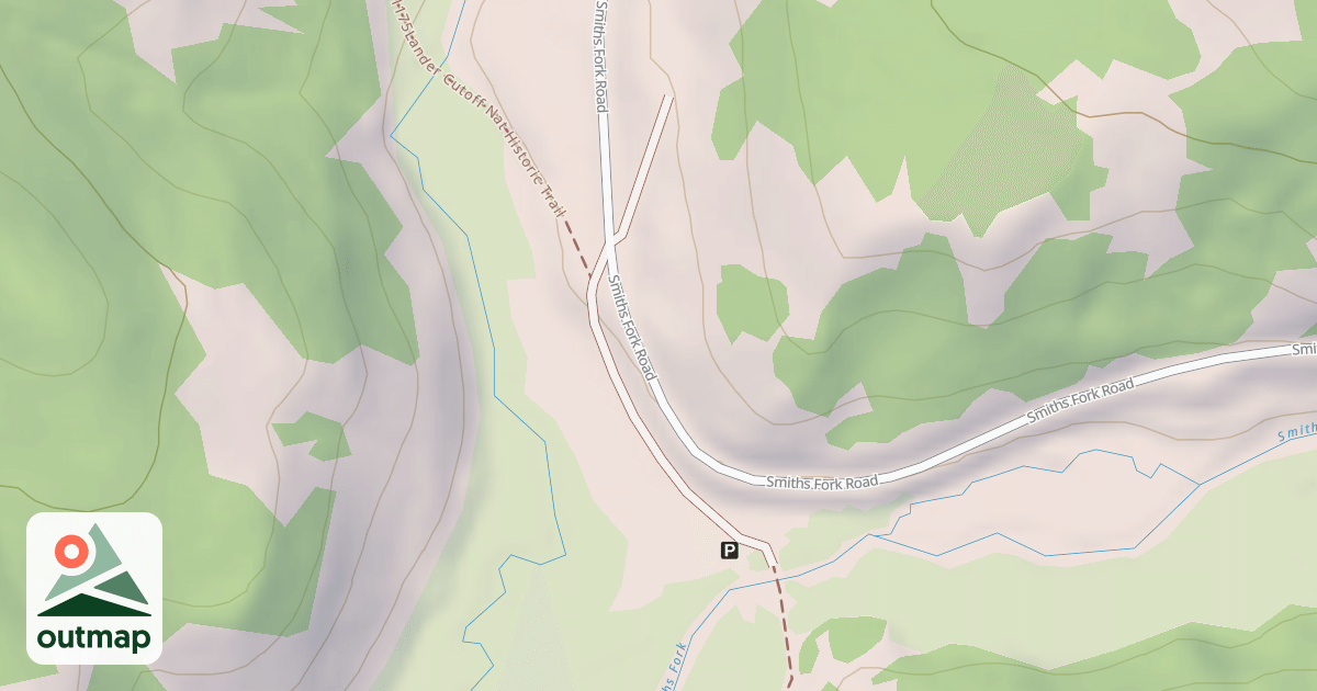 Map of Smiths Fork Snowmobile Trail