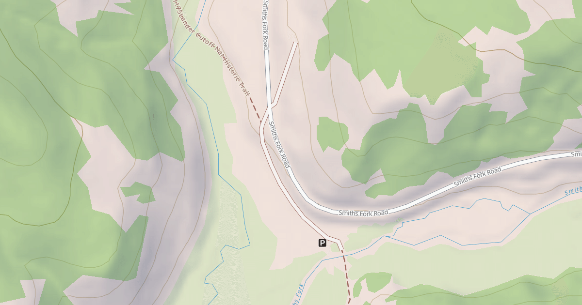 Map preview of Smiths Fork Snowmobile Trail