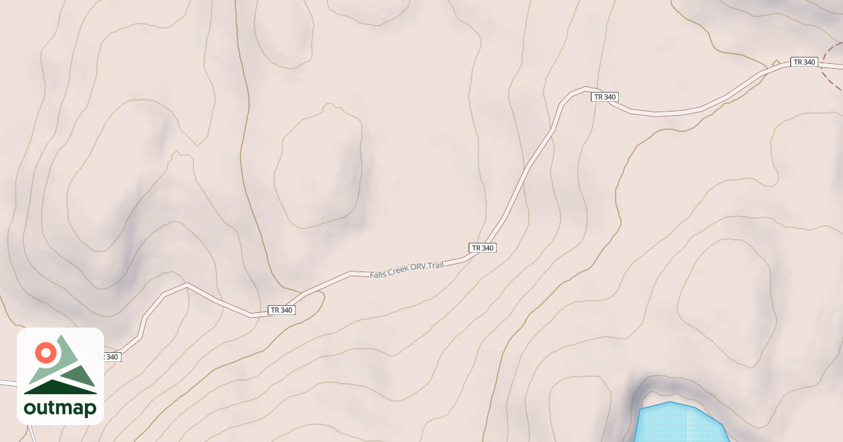 Map of Falls Creek Orv Trail