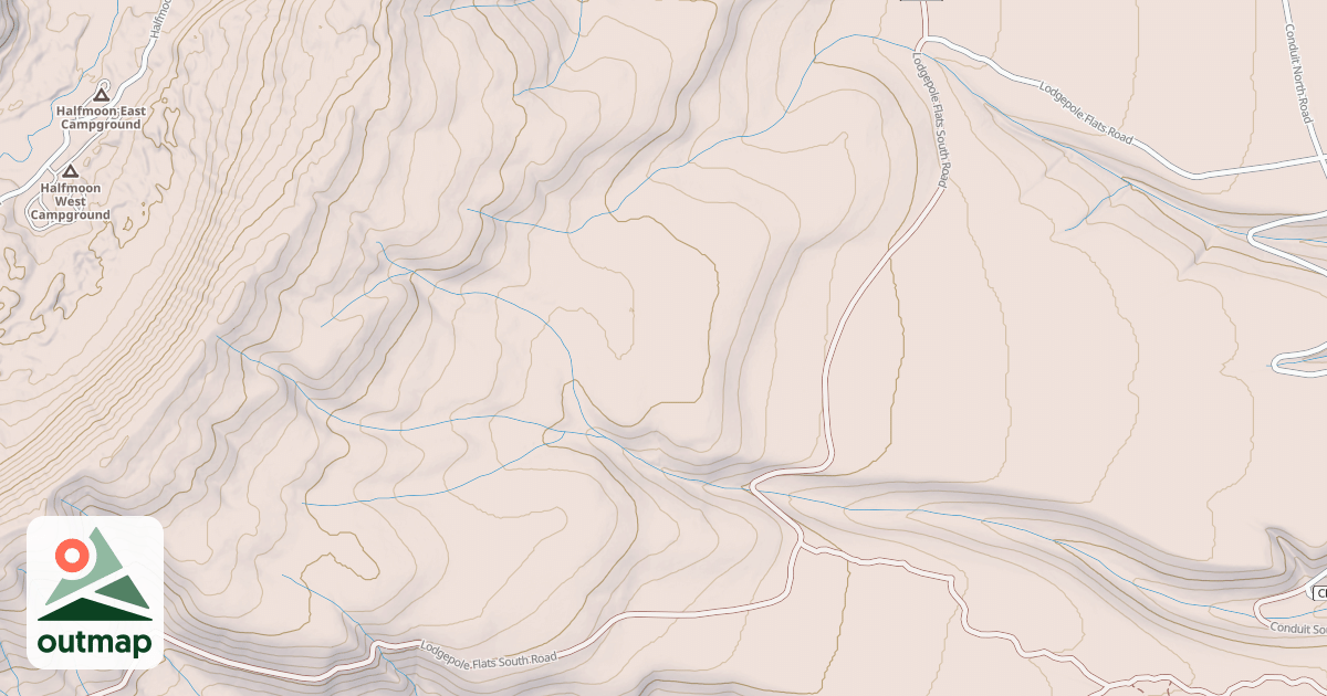Map of LODGEPOLE FLATS SOUTH
