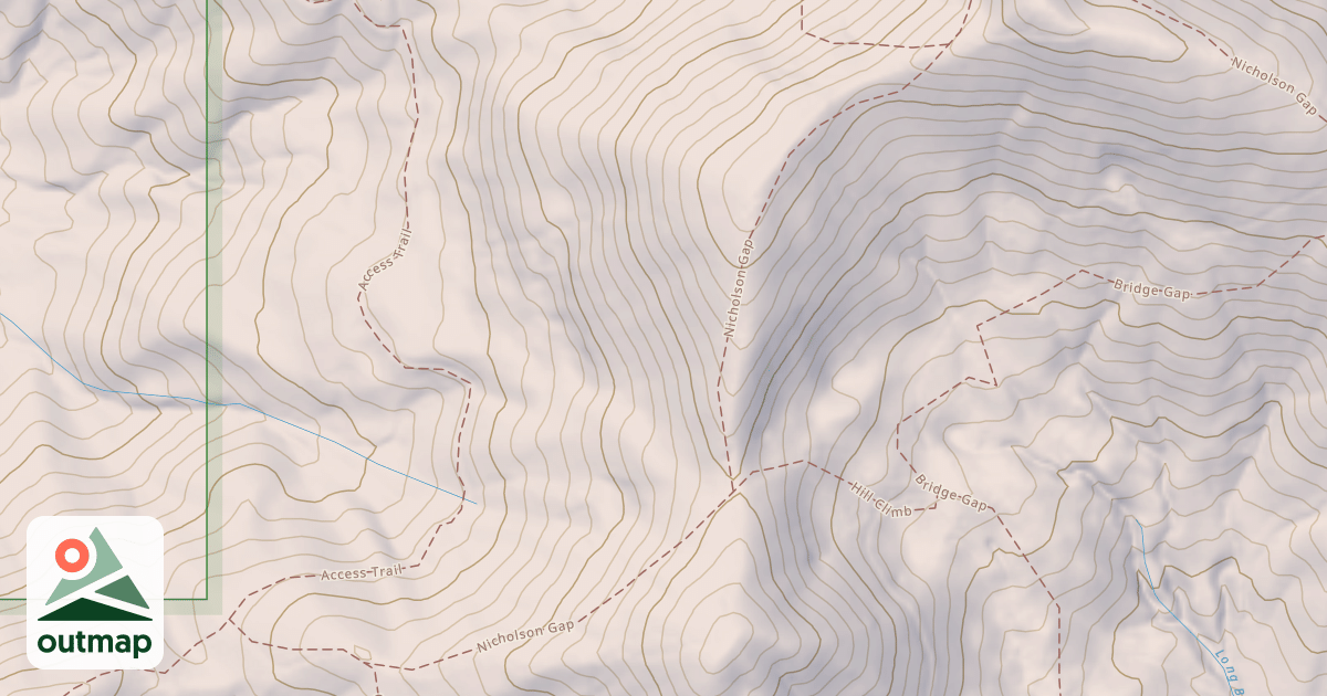 Map of Nicholson Gap