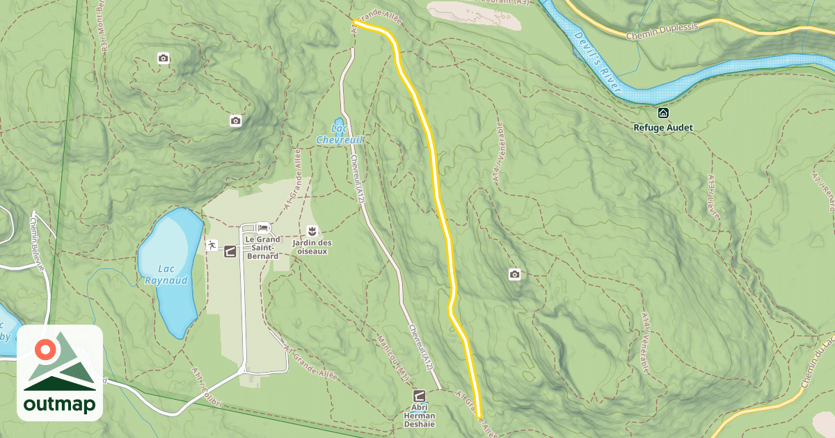 Map of A8 / Les Palliers